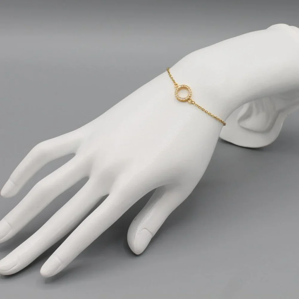 Jewelry bracelet round circle of life dainty elegant minimalist sparkly sparkle